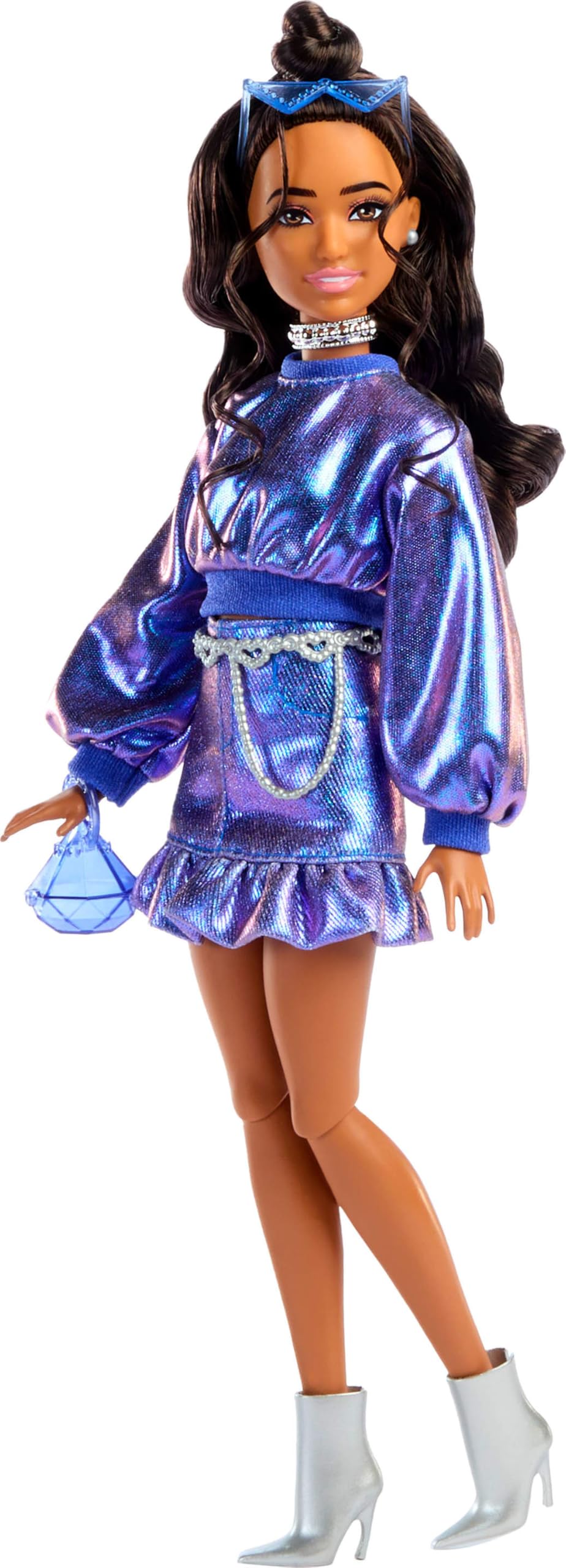 Amazon.com: Barbie Deluxe Style Doll #7 in Metallic Blue Top and